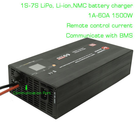 29.4V 7S LiPo NCM Bộ sạc pin cho pin lithium 1A đến 60A Điều chỉnh