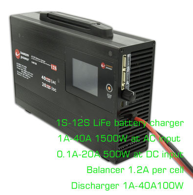 43.8V 1500W Lipo pin AC DC Balance Charger Discharger cho máy bay không người lái 4S 40A